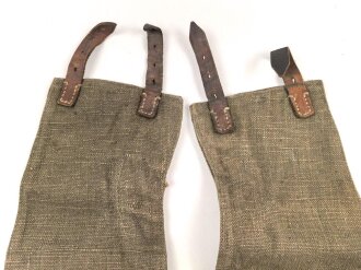 Paar Gamaschen für Angehörige des Heeres. Getragenes Paar, ungereinigt