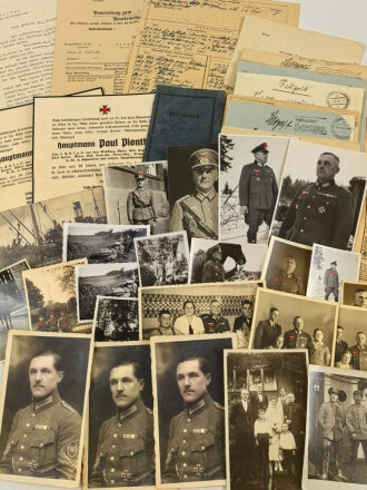 Nachlass eines tapferen Teilnehmers an beiden Weltkriegen, Träger von 13 Auszeichnungen, unter anderem des türkischen Halbmondes Im Alter von 50 Jahren in  Lettland Gefallen 1944.