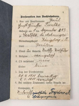 Nachlass eines tapferen Teilnehmers an beiden Weltkriegen, Träger von 13 Auszeichnungen, unter anderem des türkischen Halbmondes Im Alter von 50 Jahren in  Lettland Gefallen 1944.