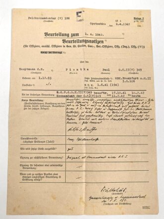 Nachlass eines tapferen Teilnehmers an beiden Weltkriegen, Träger von 13 Auszeichnungen, unter anderem des türkischen Halbmondes Im Alter von 50 Jahren in  Lettland Gefallen 1944.