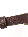 Querriemen / Sturmriemen für die Uniform der Reichsbahn ? Braunes Leder, Gesamtlänge 99cm
