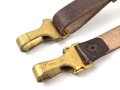 Querriemen / Sturmriemen für die Uniform der Reichsbahn ? Braunes Leder, Gesamtlänge 99cm