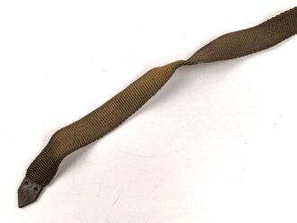 Mantelriemen in Webausführung Wehrmacht. Spätes, stark gebrauchtes Stück, länge ohne Schnalle 49cm