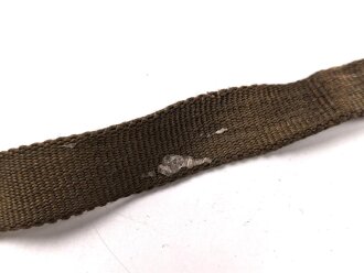 Mantelriemen in Webausführung Wehrmacht. Spätes, stark gebrauchtes Stück, länge ohne Schnalle 49cm