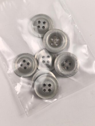 10 x Zeltbahnknopf Wehrmacht, Eisen, 4 Loch