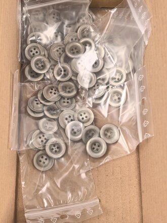 10 x Zeltbahnknopf Wehrmacht, Eisen, 4 Loch