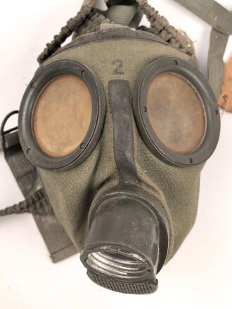 Gasmaske Modell 1930 Wehrmacht. Datiert 1939,...