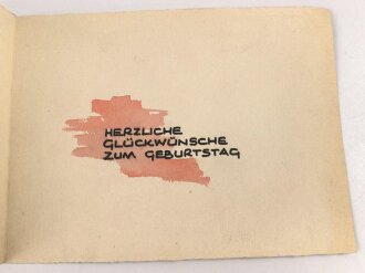 Drei handgemalte Karten eines Kriegsgefangenen