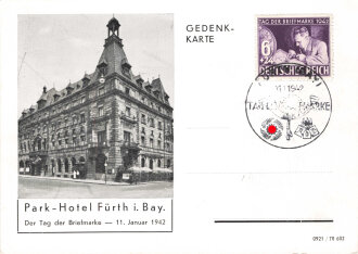 Gedenk-Karte "Tag der Briefmarke Park Hotel...