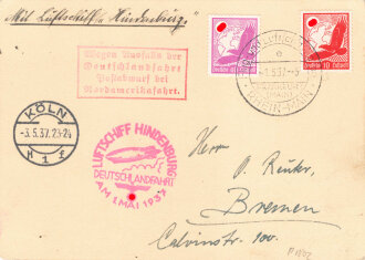 Zeppelinpost " Luftschiff Hindenburg Deutchlandfahrt...