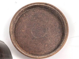 Preßmasse Dose " Kart.Vorl. H.13" datiert 1944, Höhe 17cm