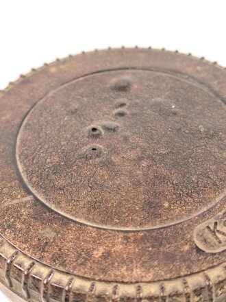 Preßmasse Dose " Kart.Vorl. H.13" datiert 1944, Höhe 17cm