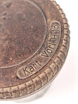 Preßmasse Dose " Kart.Vorl. H.13" datiert 1944, Höhe 17cm