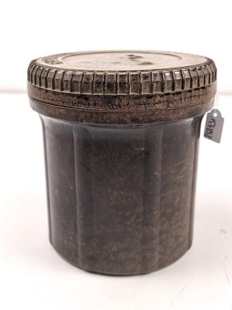 Preßmasse Dose " Kart.Vorl. H.13" datiert 1944, Höhe 17cm