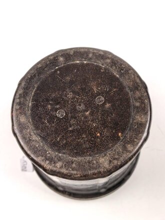 Preßmasse Dose " Kart.Vorl. H.13" datiert 1944, Höhe 17cm