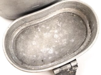 Kochgeschirr Wehrmacht, stark getragen, nicht zusammengehörig