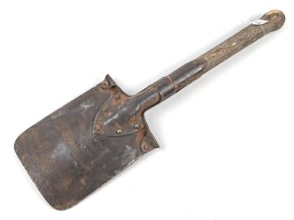 Kaiserreich und 1. Weltkrieg, Spaten Modell 1898, Blatt gereinigt