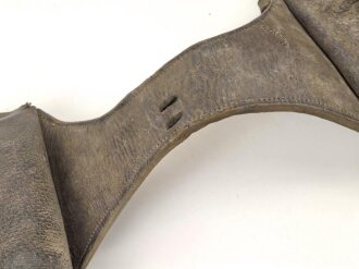 Paar lederne Satteltaschen für berittene, angetrocknet, Hersteller "ADMIS"