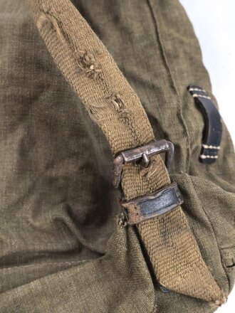 Rucksack Wehrmacht, relativ kleines Modell, stark getragen, datiert 1940