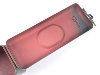 Blechkasten für Ersatzteile Wehrmacht. Originallack, 10 x 8 x 21cm