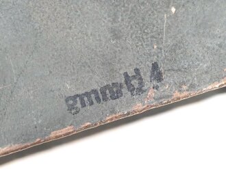 Blechkasten für Ersatzteile Wehrmacht. Originallack, 10 x 8 x 21cm