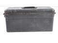 Blechkasten für Ersatzteile Wehrmacht. Originallack, 10 x 8 x 21cm
