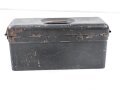 Blechkasten für Ersatzteile Wehrmacht. Originallack, 10 x 8 x 21cm