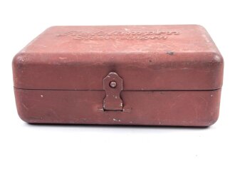 Blechkasten " Autolampen Sicherungen" vermutlich Zivil, Maße 11 x 15 x 5,5cm