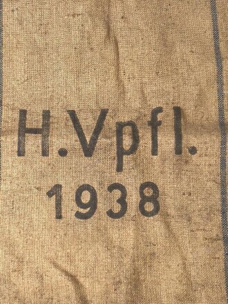 Grosser Sack für Heeresverpflegung , gebraucht, datiert 1938
