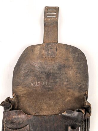 Kartentasche Wehrmacht , gebraucht, alt repariert, Kammerstück I.R. 110
