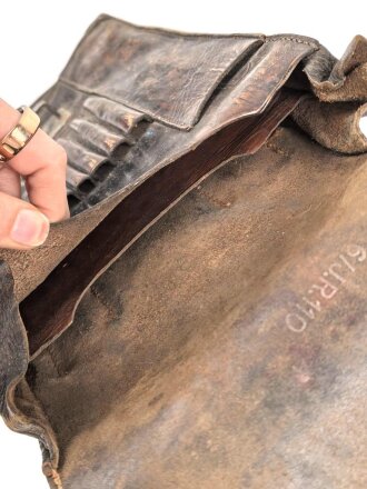 Kartentasche Wehrmacht , gebraucht, alt repariert, Kammerstück I.R. 110