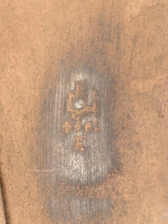 Blatt für einen Fahrzeug oder Pionierspaten der Wehrmacht. Hersteller Ideal Spaten 1944.