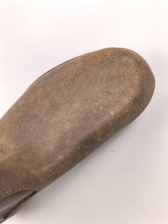 Einzelner Stiefel für Mannschaften der Wehrmacht. Ungetragenes Stück, Sohlenlänge 27cm