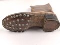 Einzelner Stiefel für Mannschaften der Wehrmacht. Ungetragenes Stück, Sohlenlänge 27cm