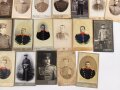 Kaiserreich und 1. Weltkrieg, Konvolut Hartkartonfotos von Uniformierten, meist 6,5 x 10,5cm