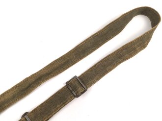 Trageriemen für einen Brotbeutel der Wehrmacht, spätes Stück mit Schweinsleder