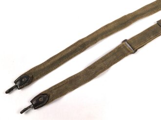 Trageriemen für einen Brotbeutel der Wehrmacht, spätes Stück mit Schweinsleder