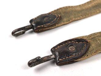 Trageriemen für einen Brotbeutel der Wehrmacht, spätes Stück mit Schweinsleder