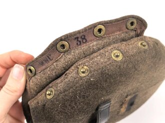 Filzbezug für eine Feldflasche der Wehrmacht, WWL38, gebraucht