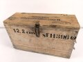 Transportkasten Wehrmacht für 3 Kartuschen 12,2cm Feldhaubitze 396 ( russisch) . Meiner Meinung nach neuzeitlich Beschriftet.