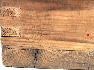 Transportkasten Wehrmacht für "25 Stück Zeitzünder S/30" , datiert 1943.