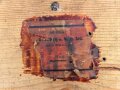 Transportkasten Wehrmacht, Maße 19 x 40 x 18cm , Packzettel für Zeit Zünder 39 ( f ) von 1944. Ungereinigtes Stück