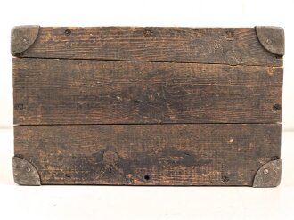 Kriegsmarine, Transportkasten für Zündladung A. Maße20 x 34 x 12cm. Ungereinigtes Stück