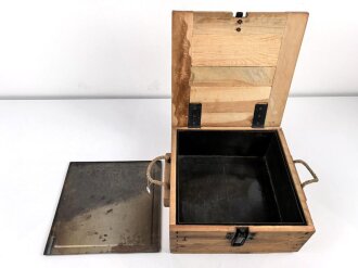 Luftdichter Transportkasten für Zünder der Wehrmacht, Sehr guter Zustand, datiert 1944
