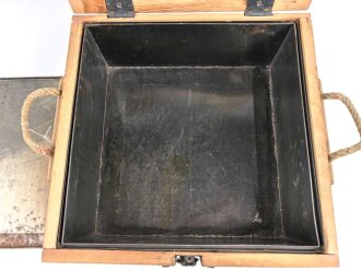 Luftdichter Transportkasten für Zünder der Wehrmacht, Sehr guter Zustand, datiert 1944