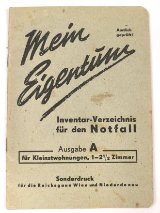 "Mein Eigentum - Inventar-Verzeichnis für den...