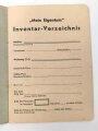 "Mein Eigentum - Inventar-Verzeichnis für den Notfall, Ausgabe A" 16 Seiten, DIN A6, blanko