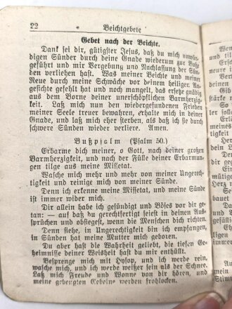 1.Weltkrieg "Feldgesangbuch für die katholischen Mannschaften des Heeres" 64 Seiten, DIN A6