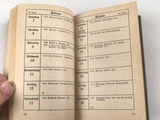 "Deutscher Luftwaffenkalender 1943" Kleinformat, über 300 Seiten, DIN A6