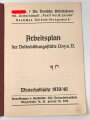 Deutsche Arbeitsfront, Volksbildungsstätte "Arbeitsplan für das Winterhalbjahr 1939/40" 14 Seiten, DIN A5